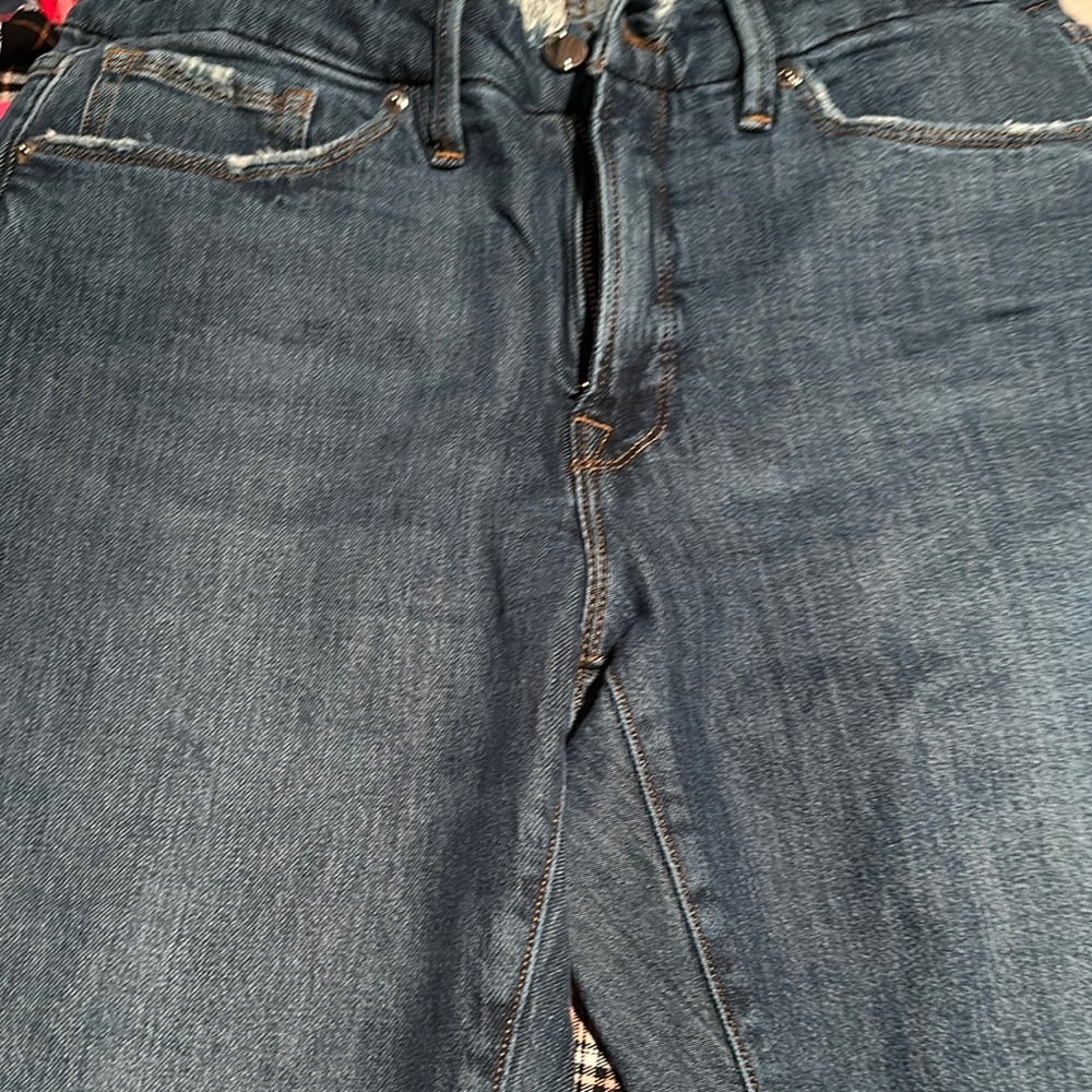 Good American Blue Straight Leg Jeans